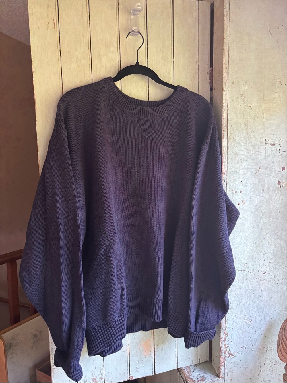 100% Cotton croft & barrow Crewneck Sweater - Navy